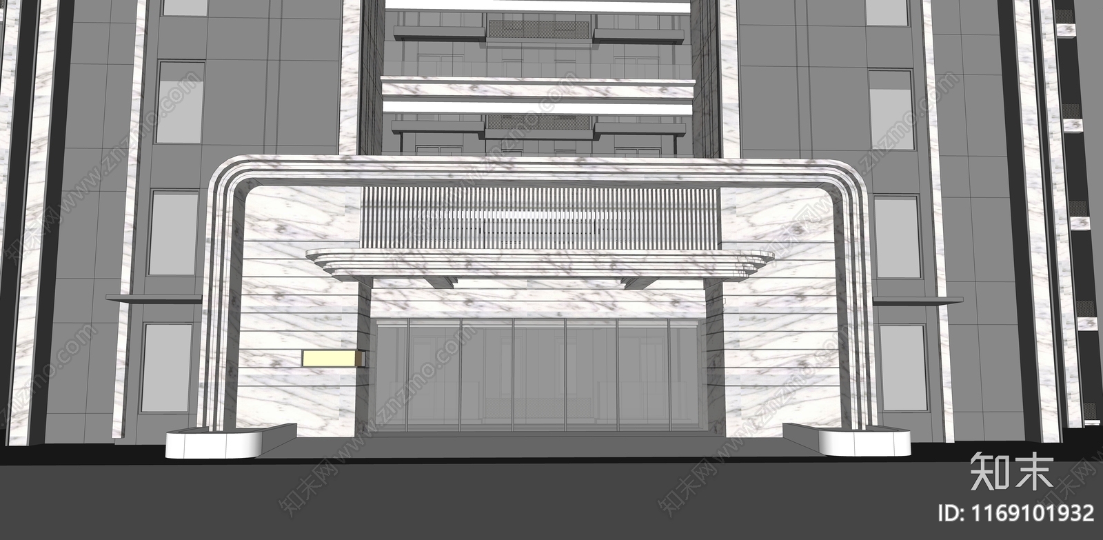 现代简约高层住宅SU模型下载【ID:1169101932】