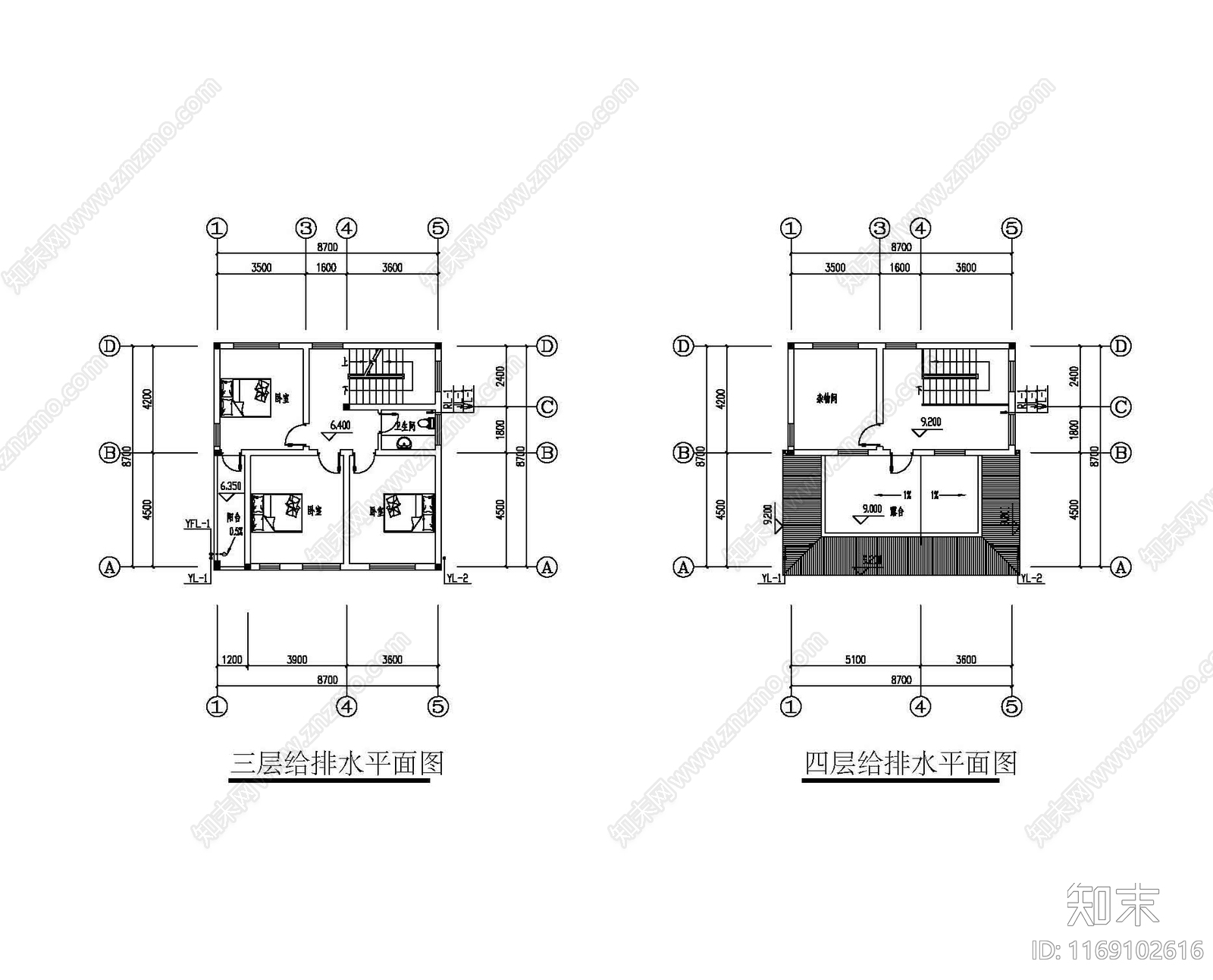 给排水图cad施工图下载【ID:1169102616】