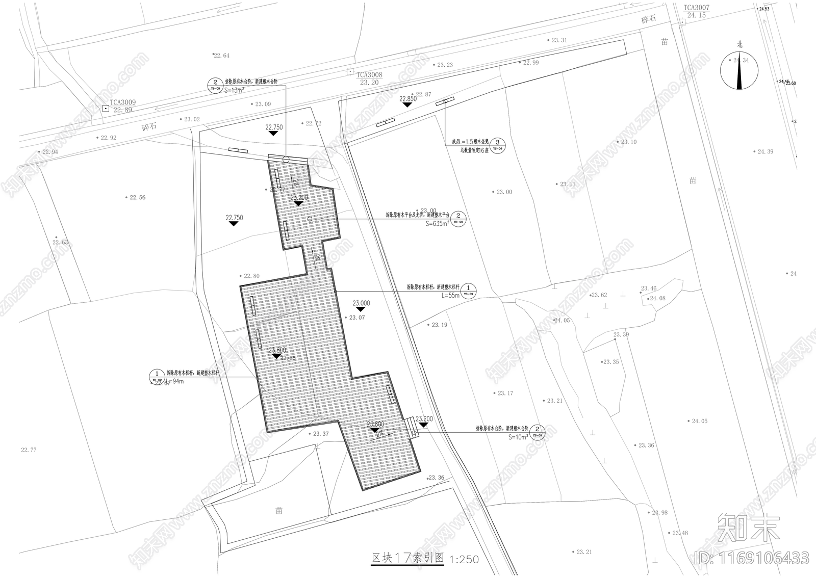 现代公园景观cad施工图下载【ID:1169106433】