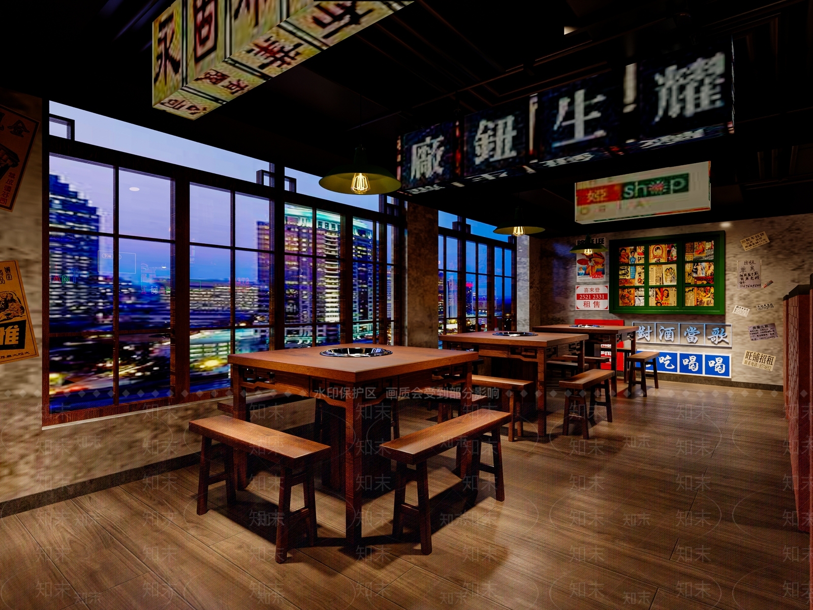 工业茶餐厅3D模型下载【ID:1169109980】