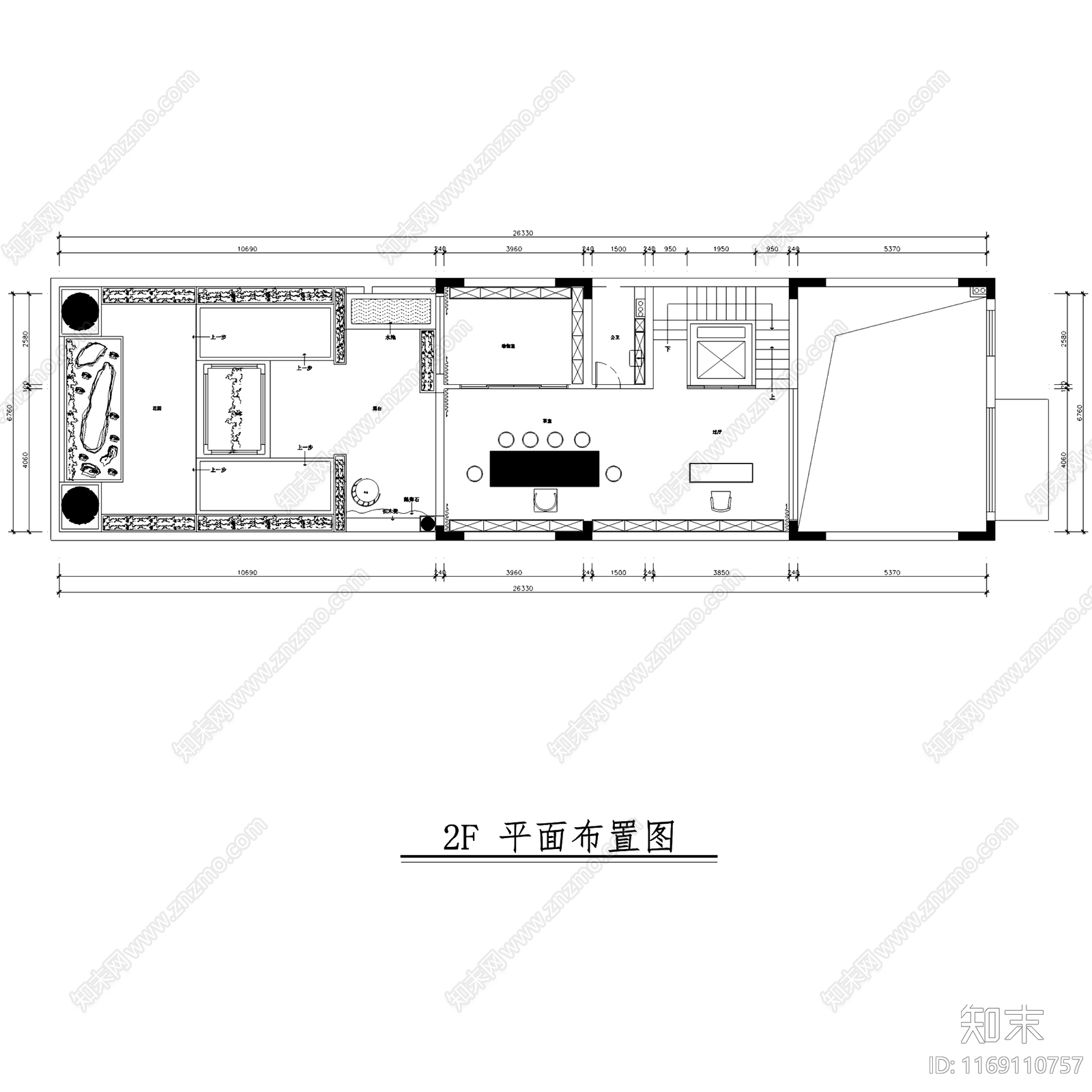 现代轻奢中海九号公馆五层别墅室内家装施工图下载【ID:1169110757】