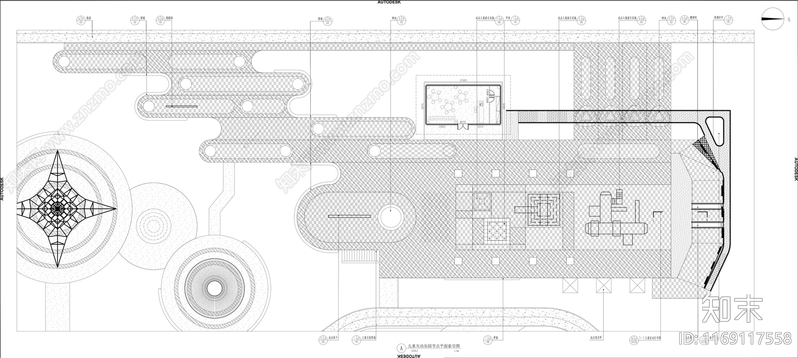 现代公园景观cad施工图下载【ID:1169117558】