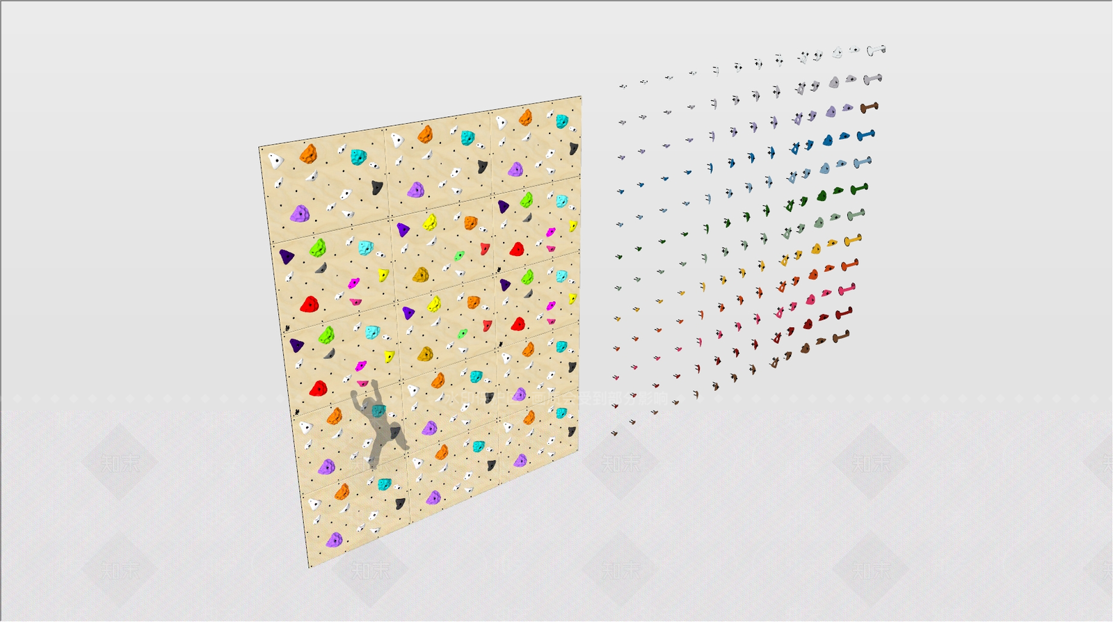 攀岩墙SU模型下载【ID:1169115965】