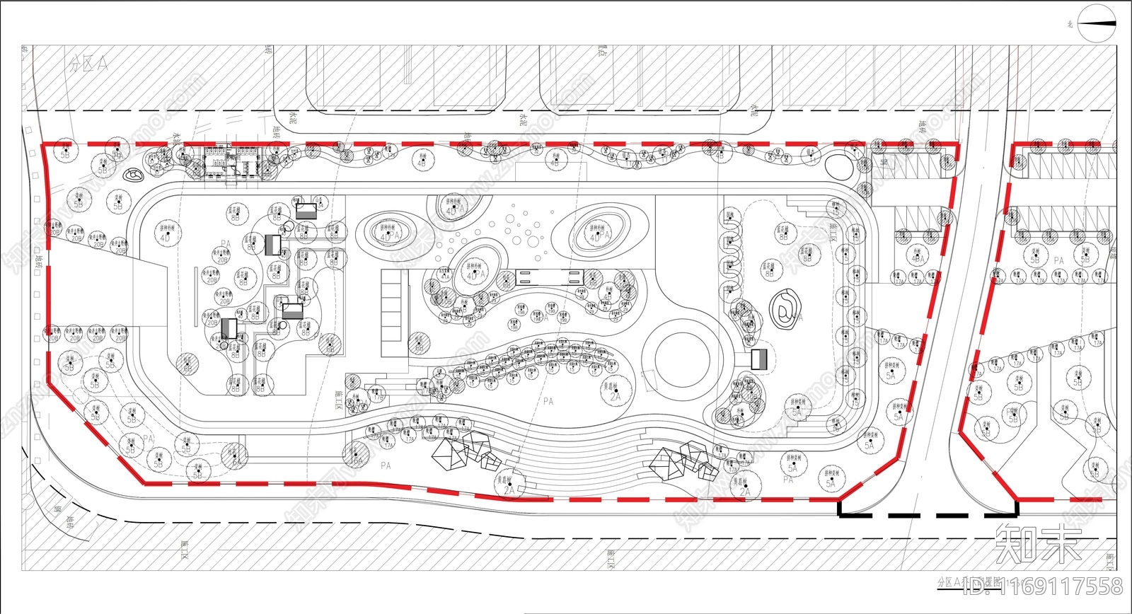 现代公园景观cad施工图下载【ID:1169117558】