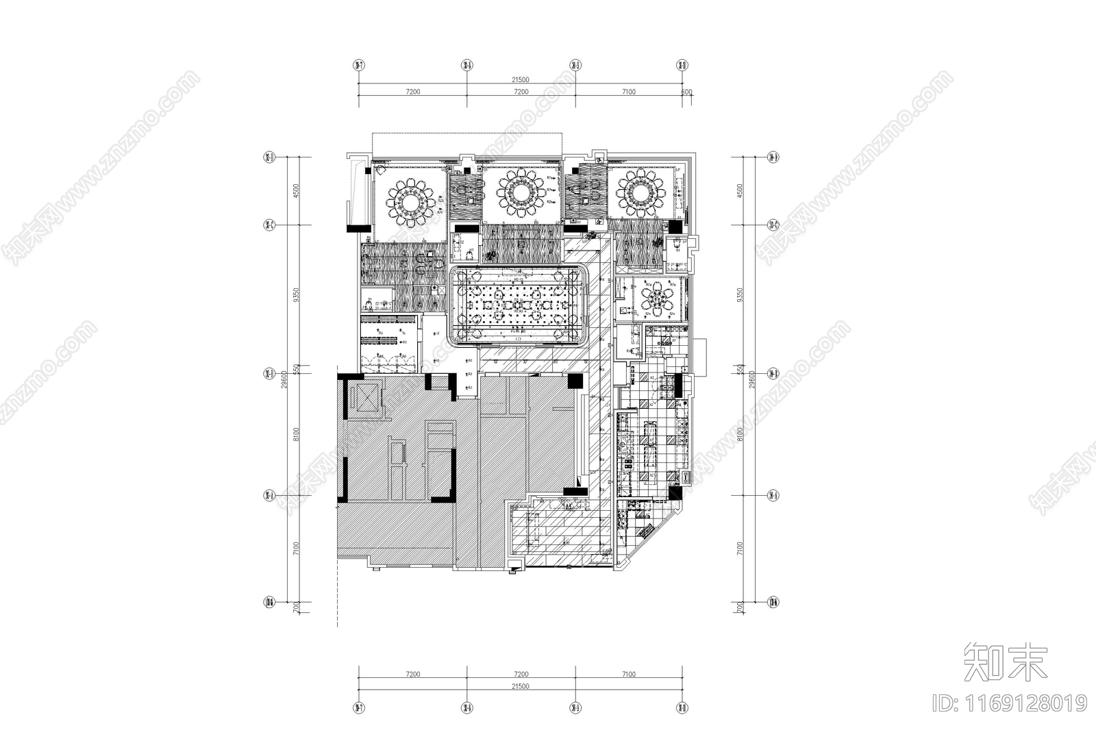 现代中餐厅cad施工图下载【ID:1169128019】