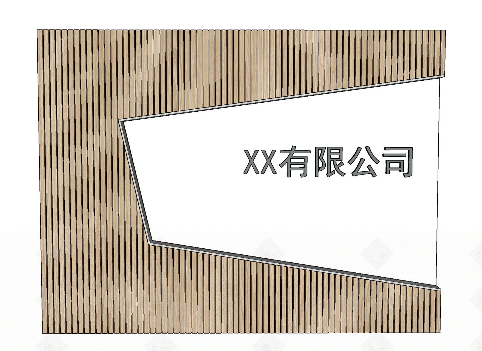 现代简约办公大堂SU模型下载【ID:1169128630】