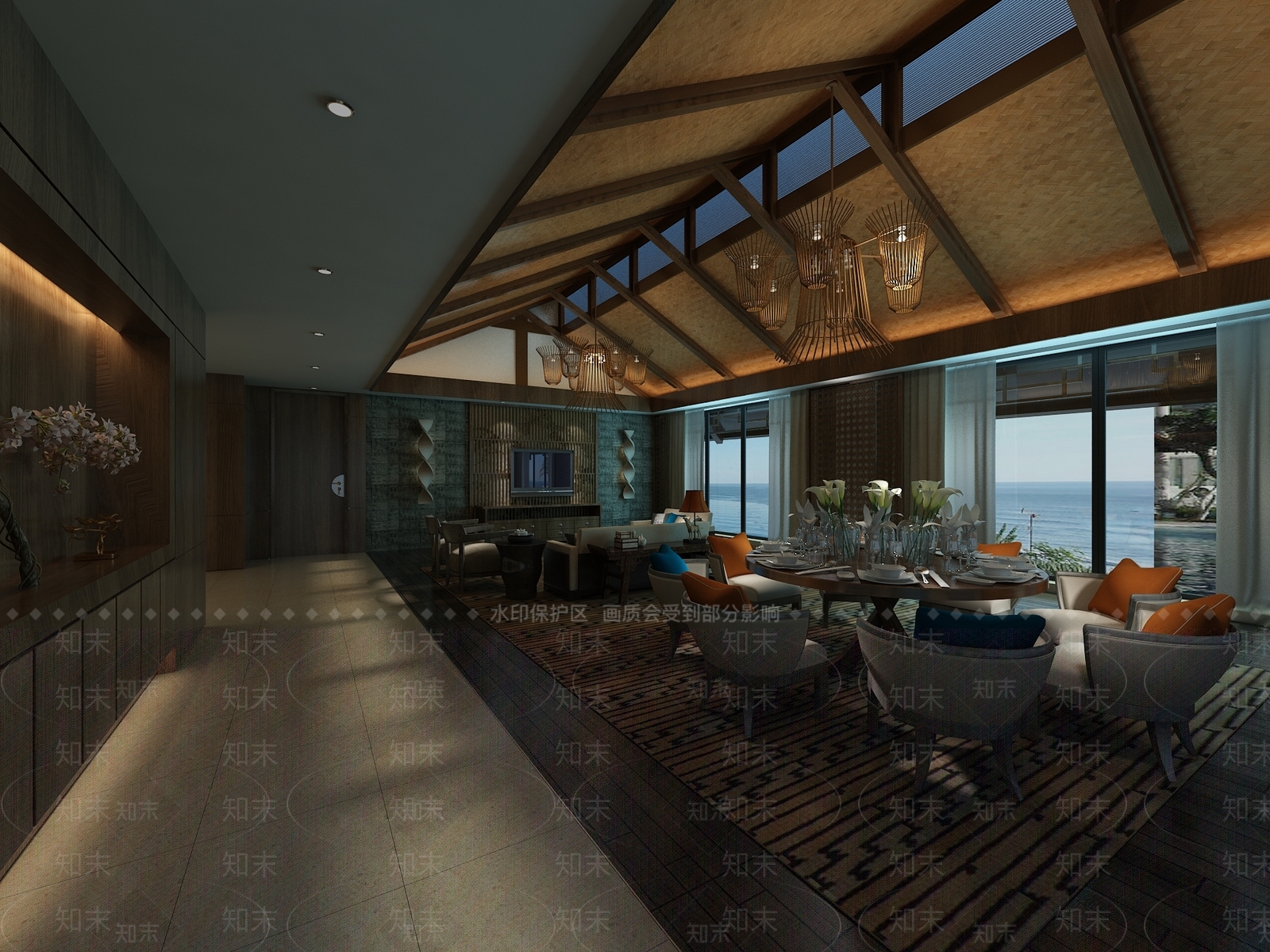 新中式包厢3D模型下载【ID:1169129621】