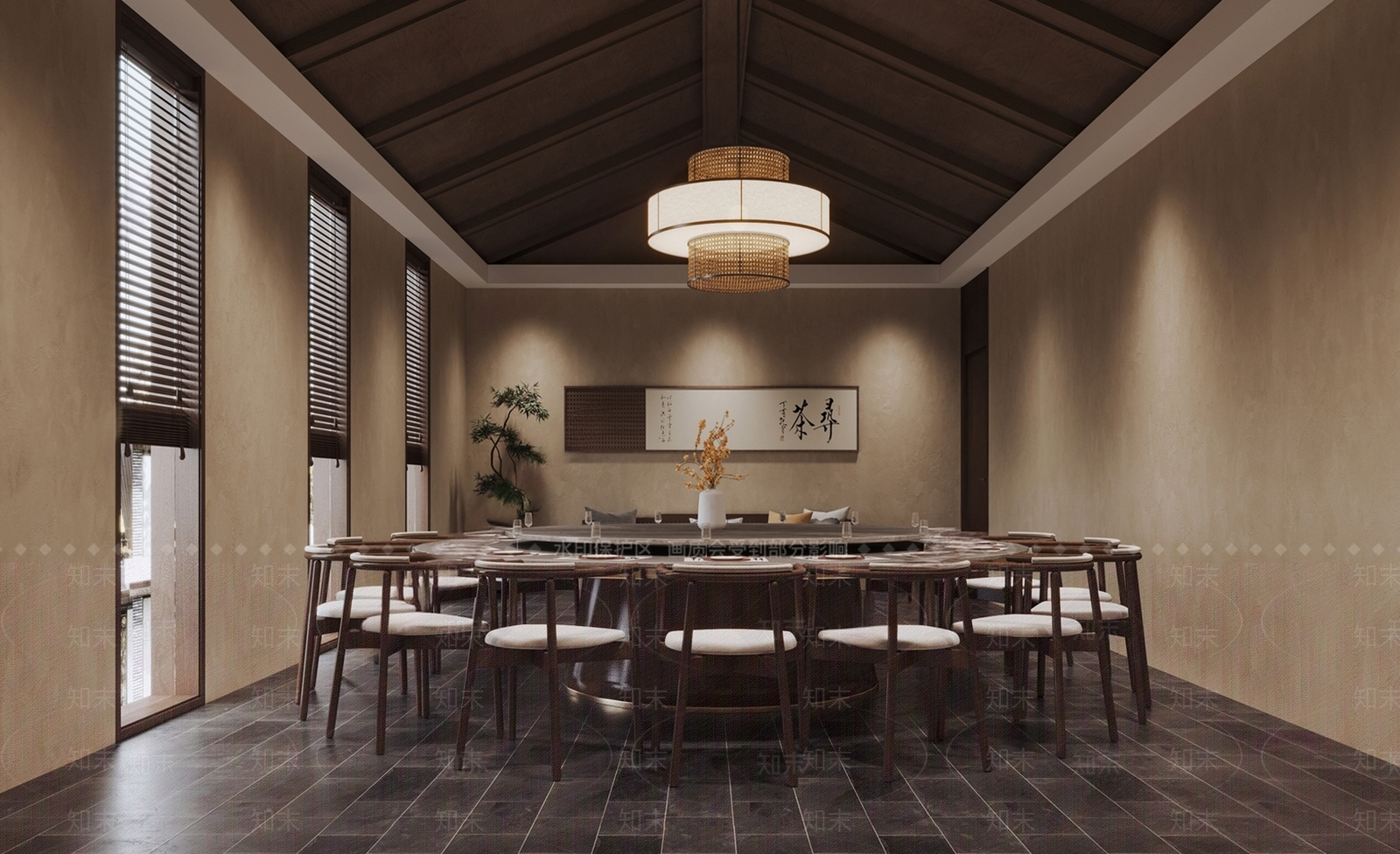 新中式包厢SU模型下载【ID:1169137318】