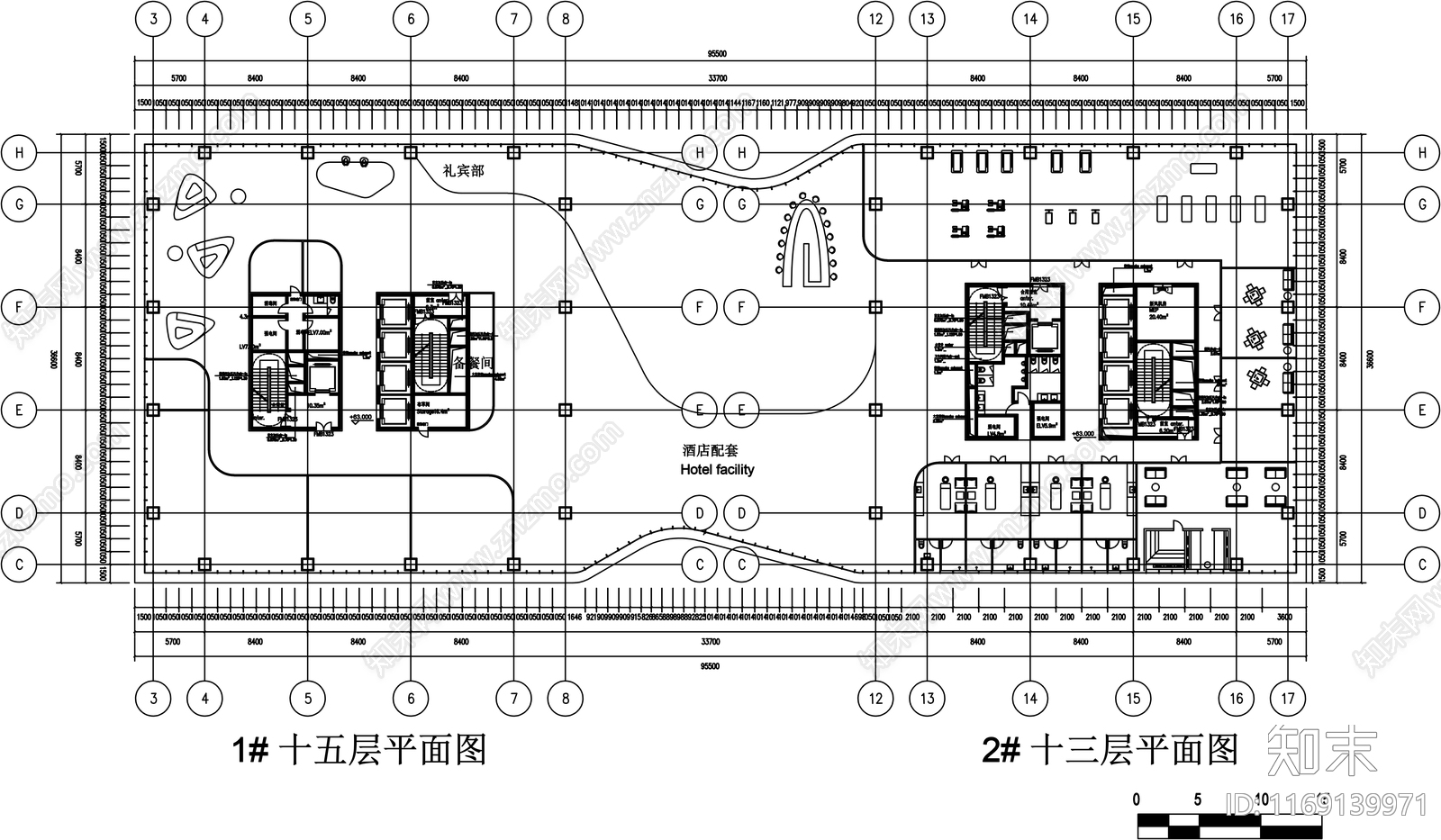 现代办公楼建筑cad施工图下载【ID:1169139971】