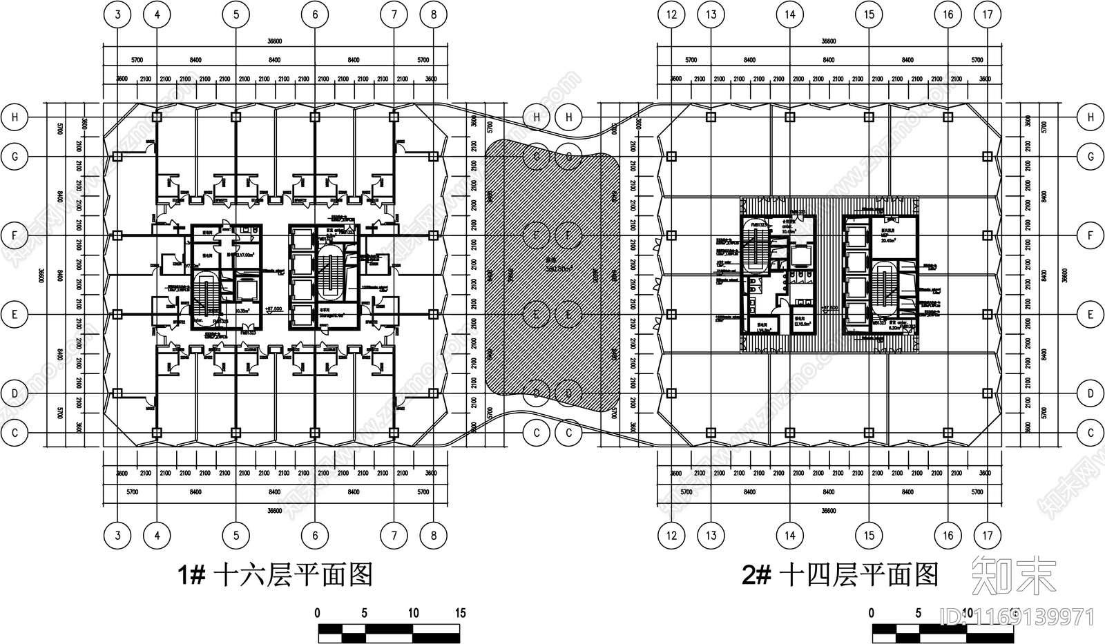 现代办公楼建筑cad施工图下载【ID:1169139971】