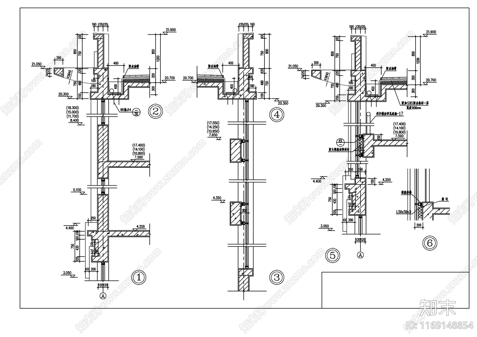 现代办公楼建筑cad施工图下载【ID:1169148854】