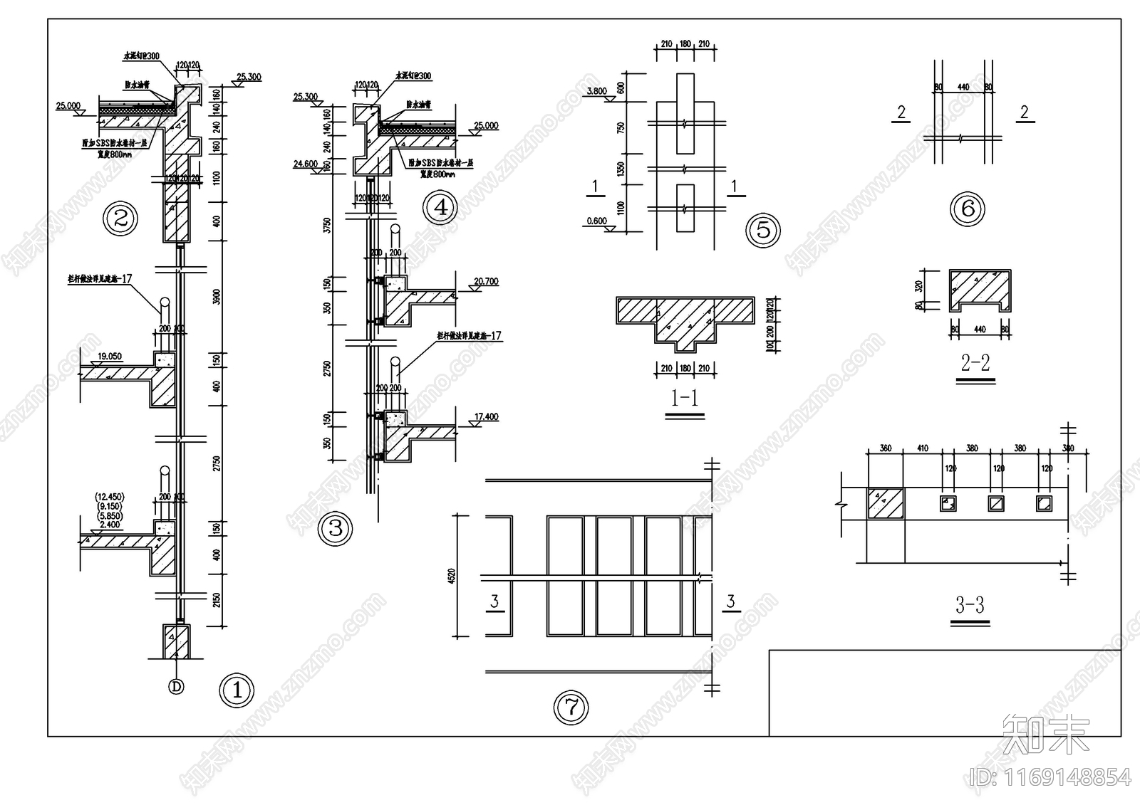 现代办公楼建筑cad施工图下载【ID:1169148854】