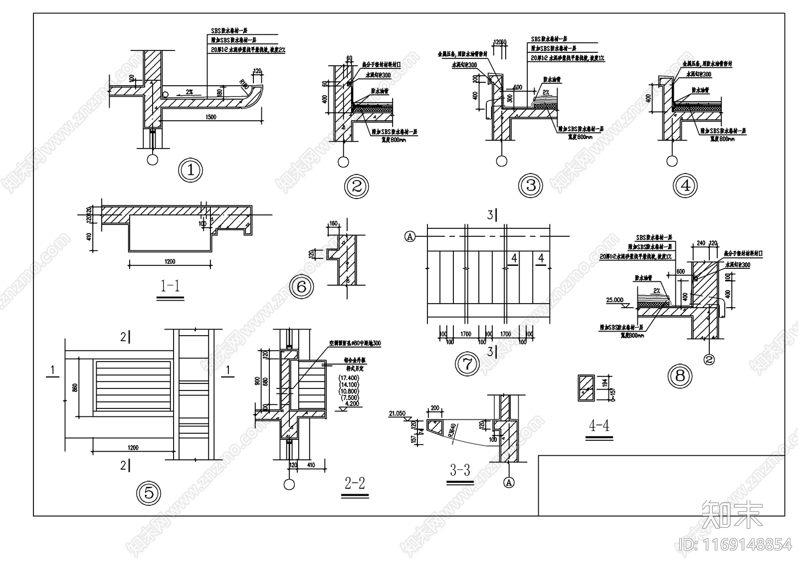 现代办公楼建筑cad施工图下载【ID:1169148854】
