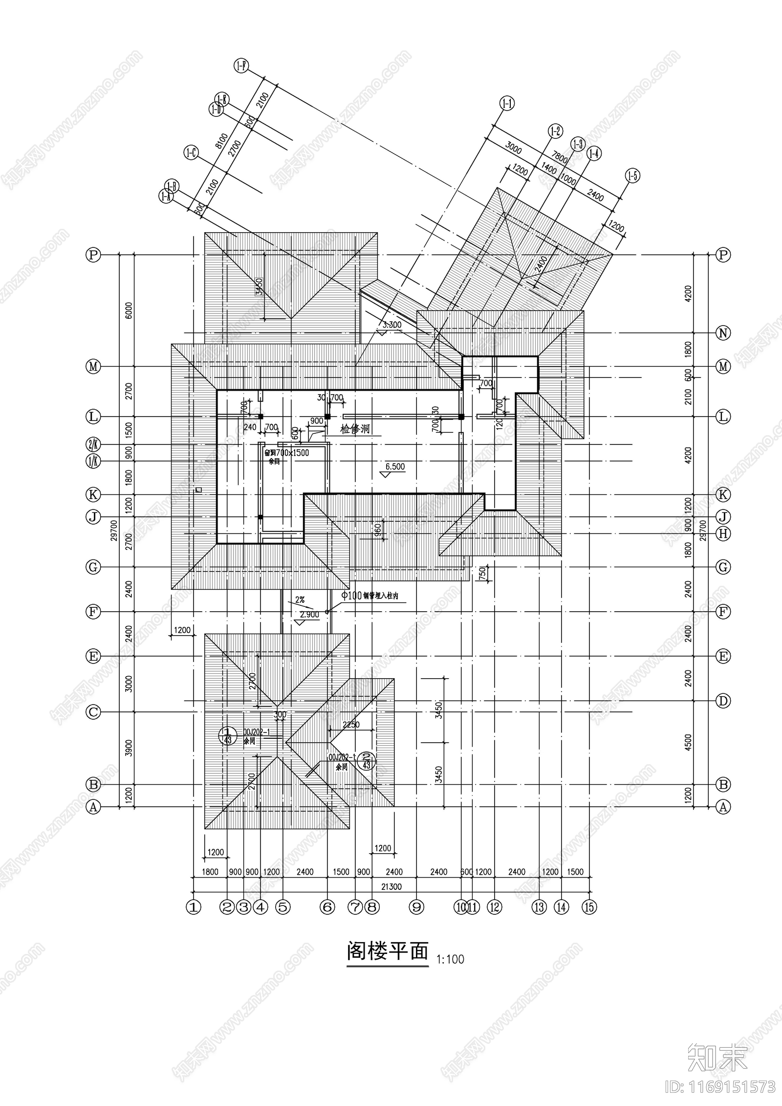 现代别墅建筑cad施工图下载【ID:1169151573】