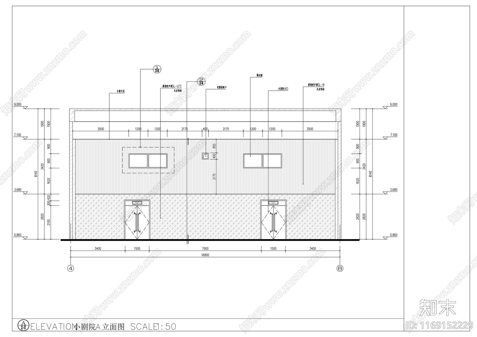 现代其他教育空间cad施工图下载【ID:1169152229】