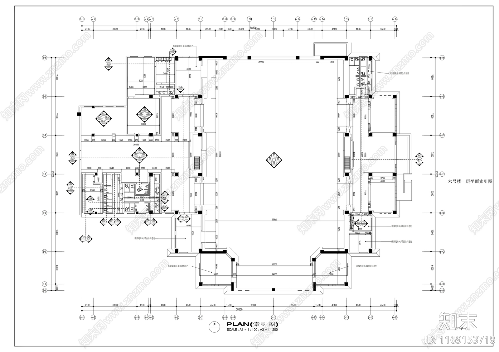 现代培训中心cad施工图下载【ID:1169153718】