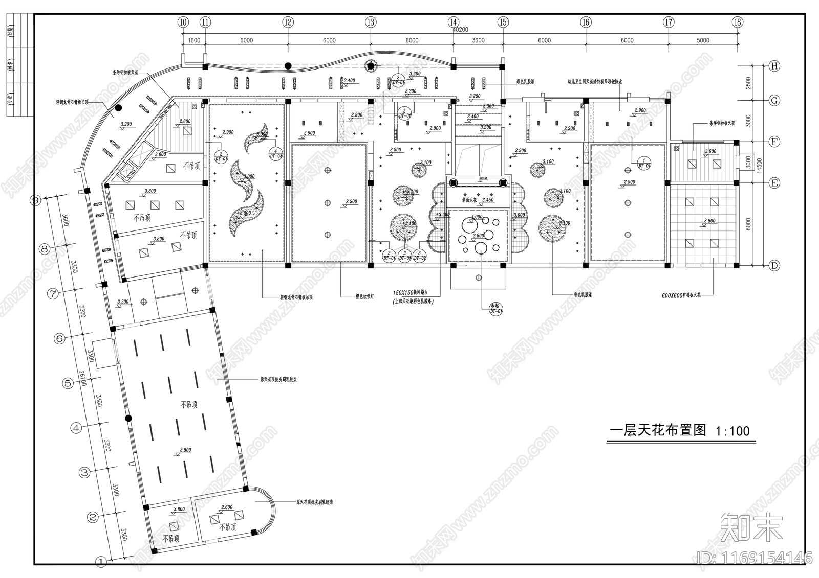 现代幼儿园cad施工图下载【ID:1169154146】