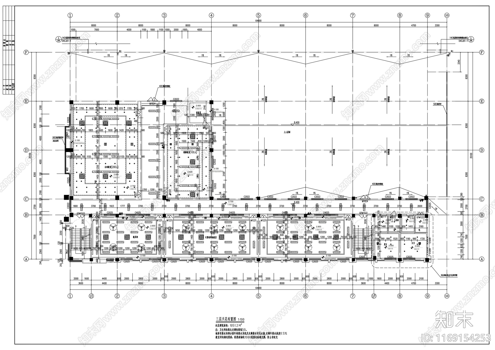 现代学校cad施工图下载【ID:1169154253】