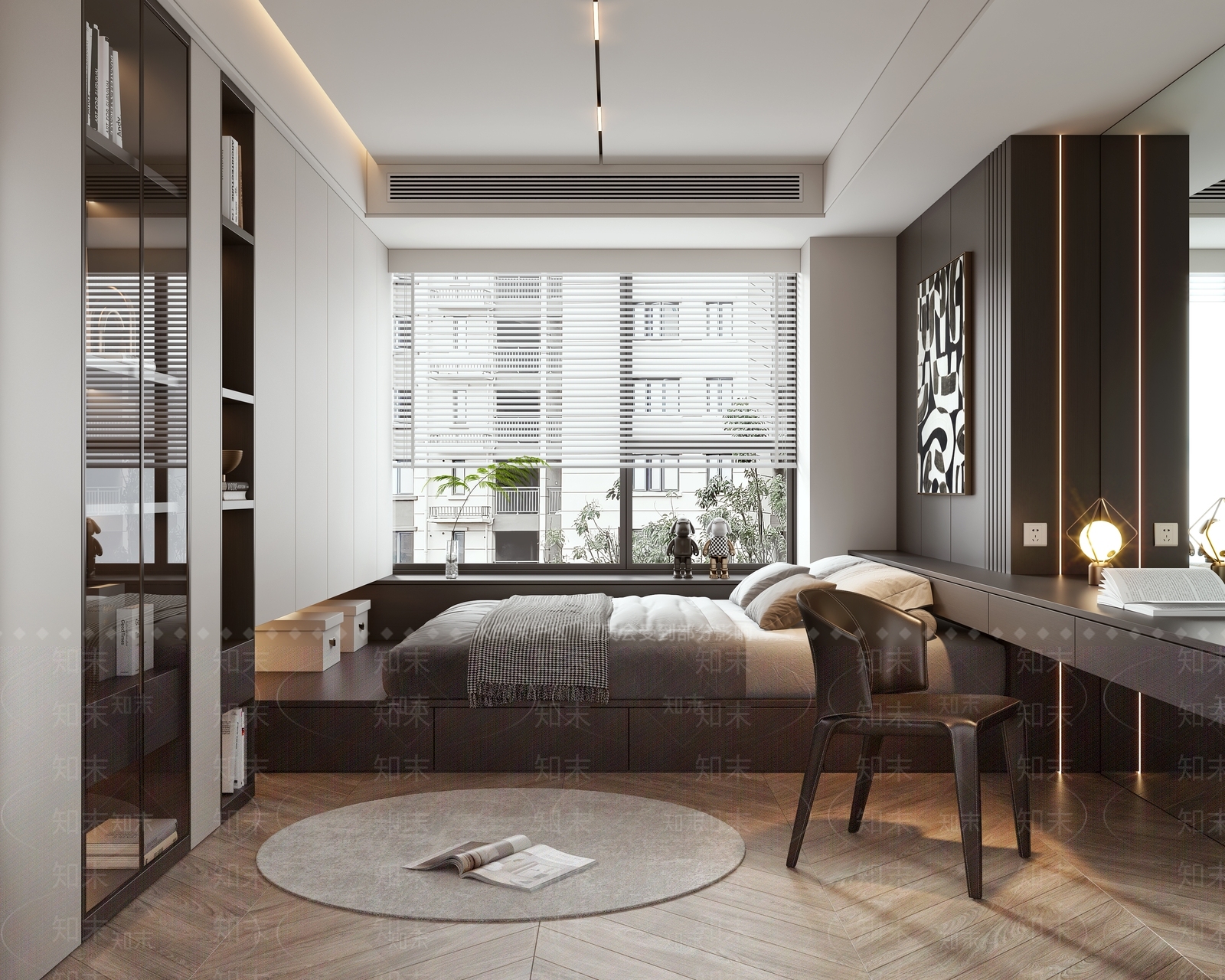 现代榻榻米卧室3D模型下载【ID:1169154512】