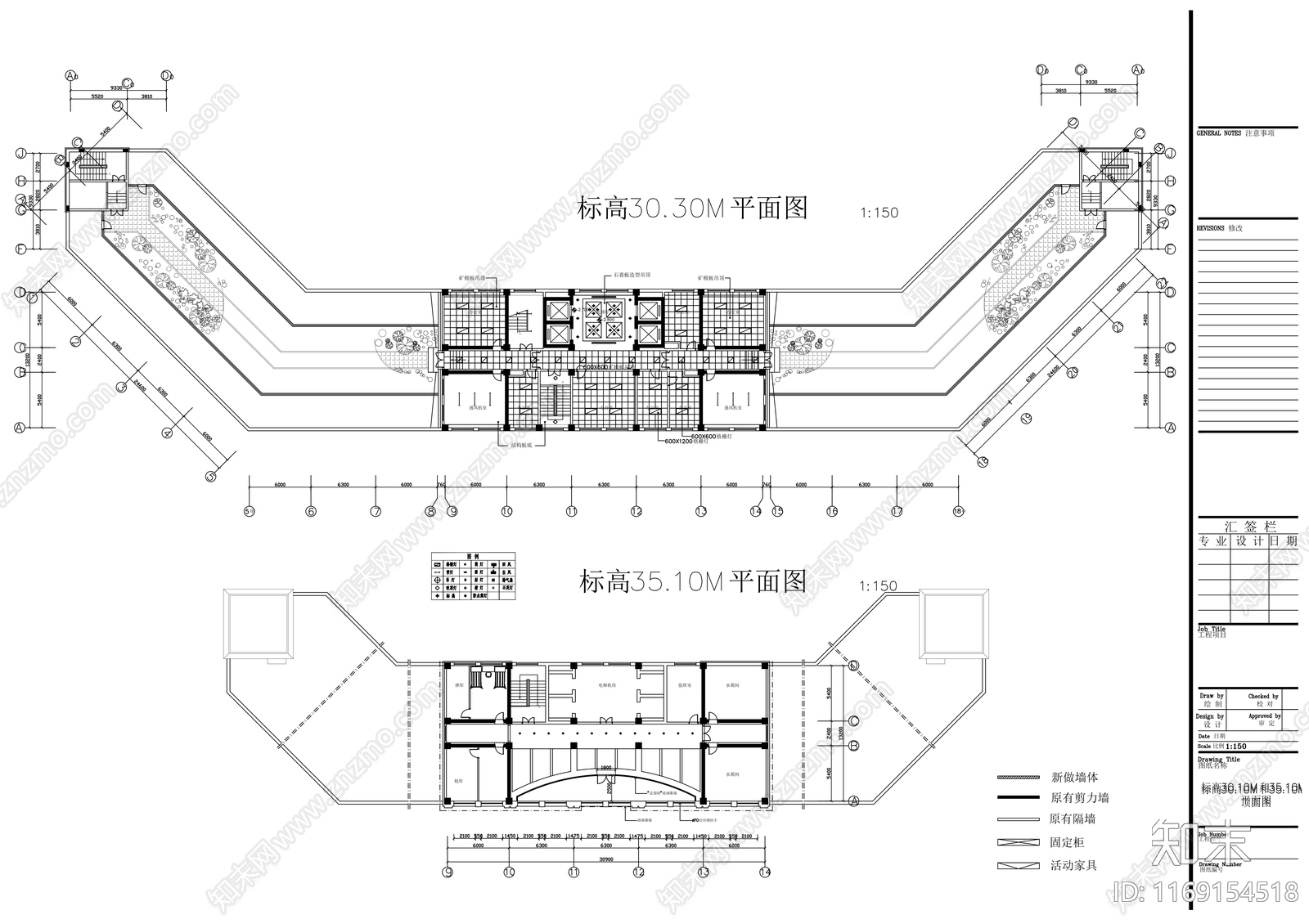 现代办公室cad施工图下载【ID:1169154518】