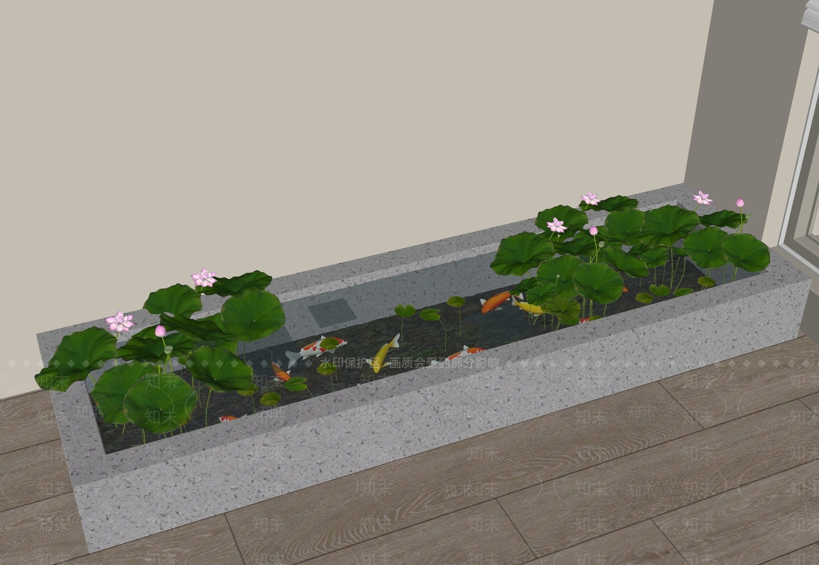 现代新中式水景SU模型下载【ID:1169157973】