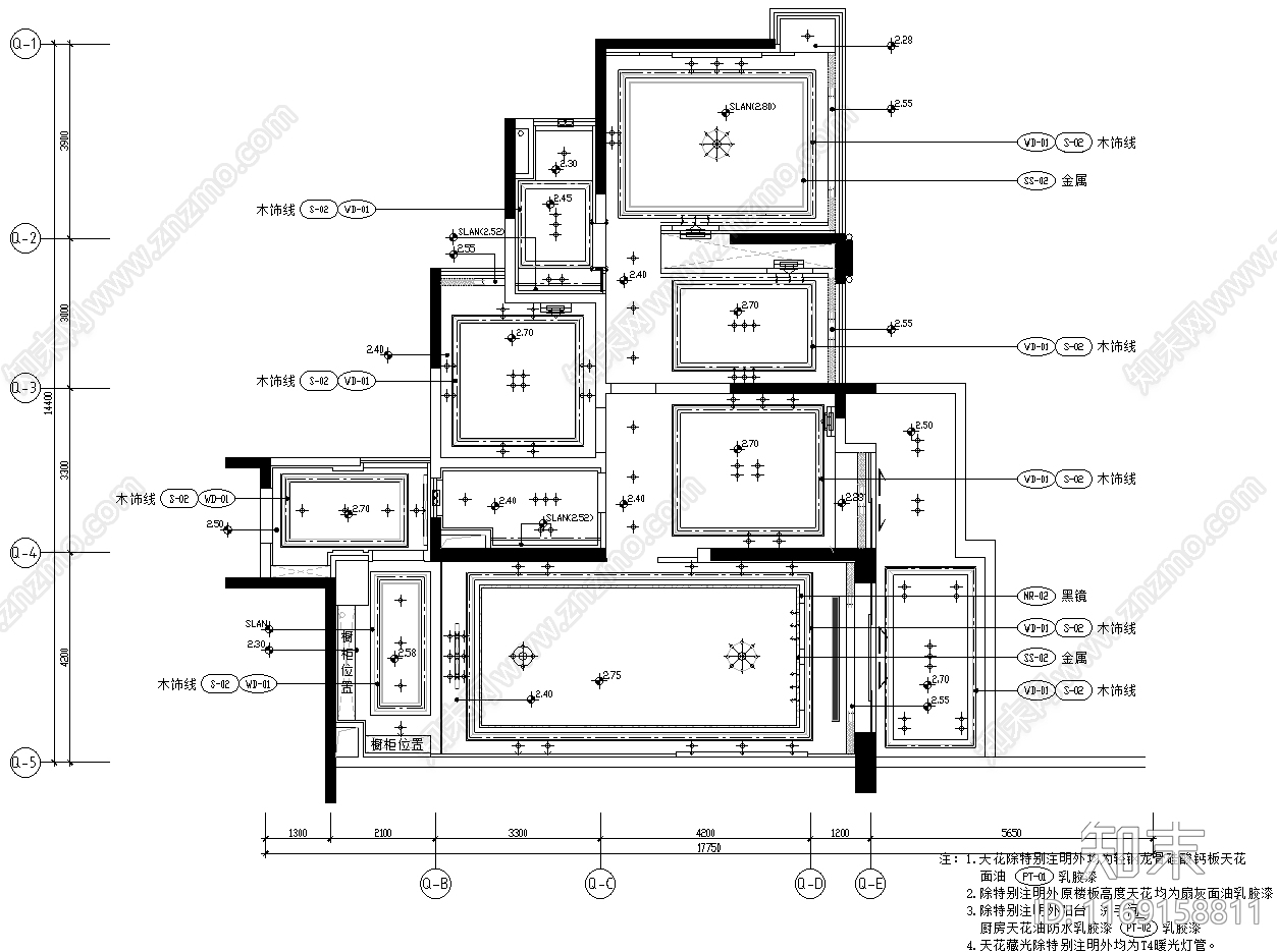 简欧现代整体家装空间cad施工图下载【ID:1169158811】