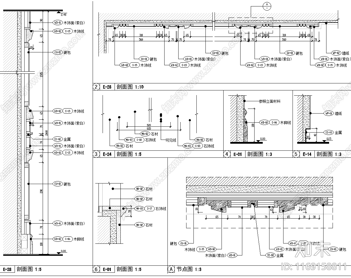 简欧现代整体家装空间cad施工图下载【ID:1169158811】