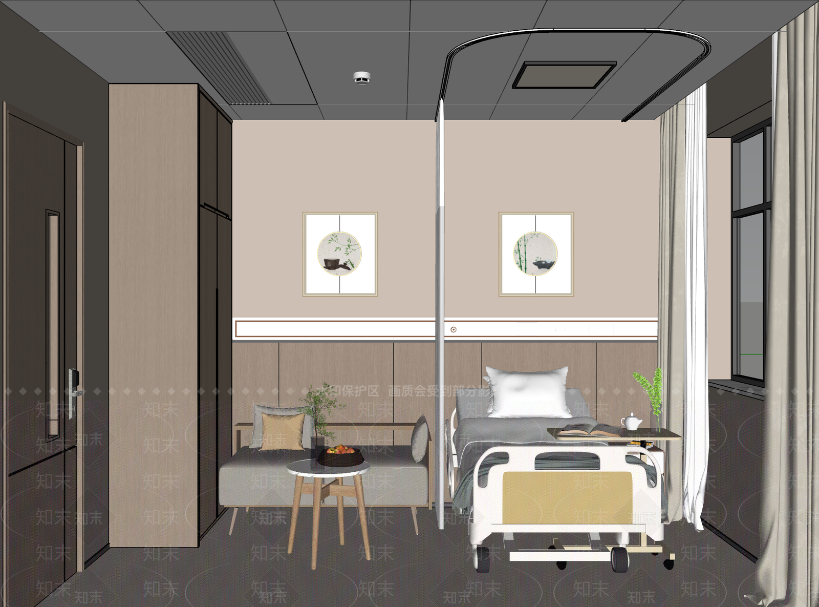 现代医院SU模型下载【ID:1169160447】