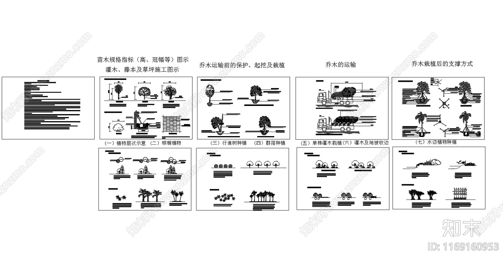 现代植物配置图库cad施工图下载【ID:1169160953】