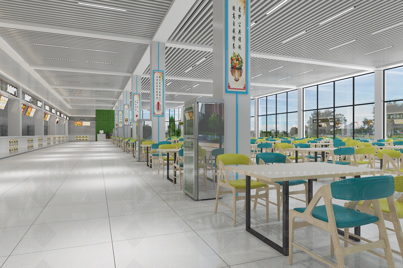 现代食堂3D模型下载【ID:1169329655】