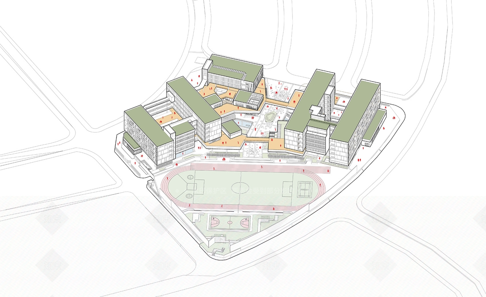 现代学校建筑SU模型下载【ID:1169165704】