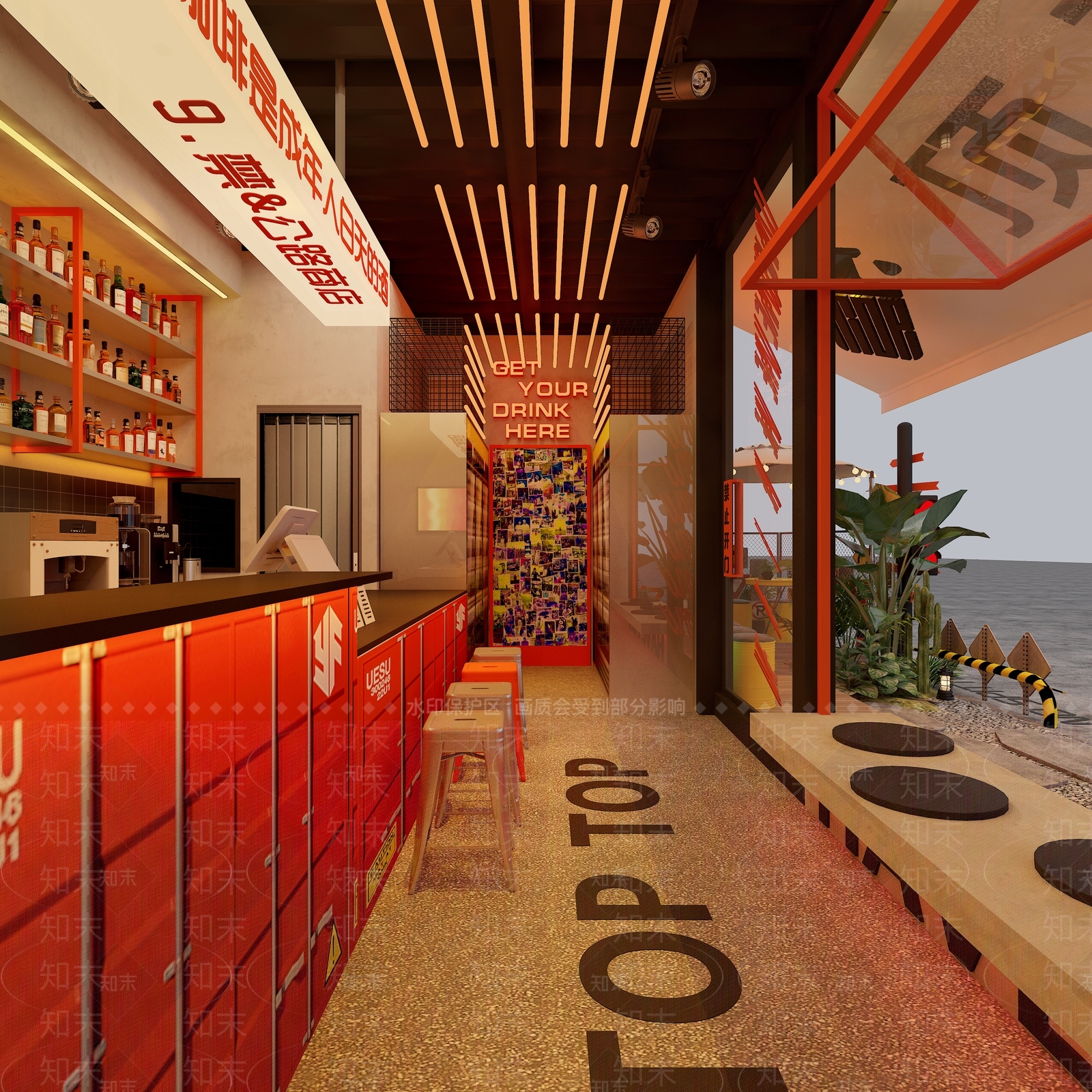 工业极简酒馆3D模型下载【ID:1169169428】