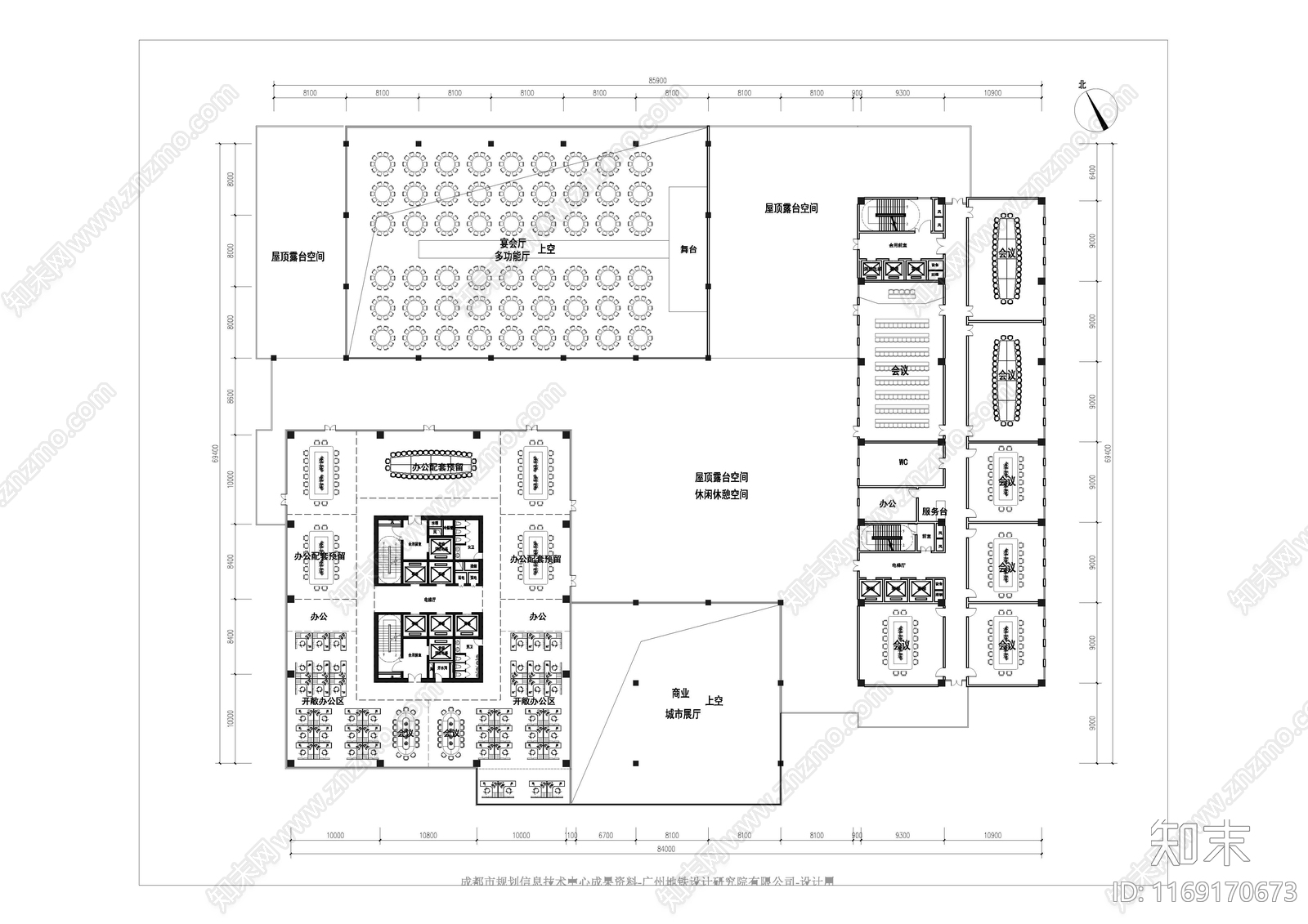 现代酒店建筑cad施工图下载【ID:1169170673】