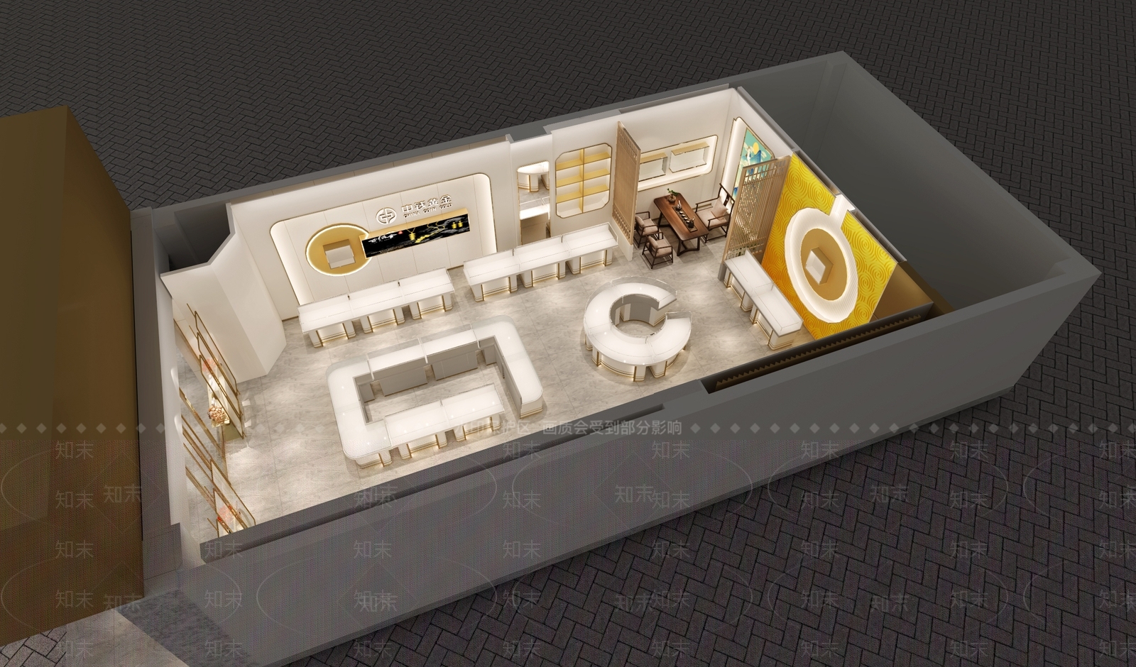 现代极简珠宝店3D模型下载【ID:1169180833】