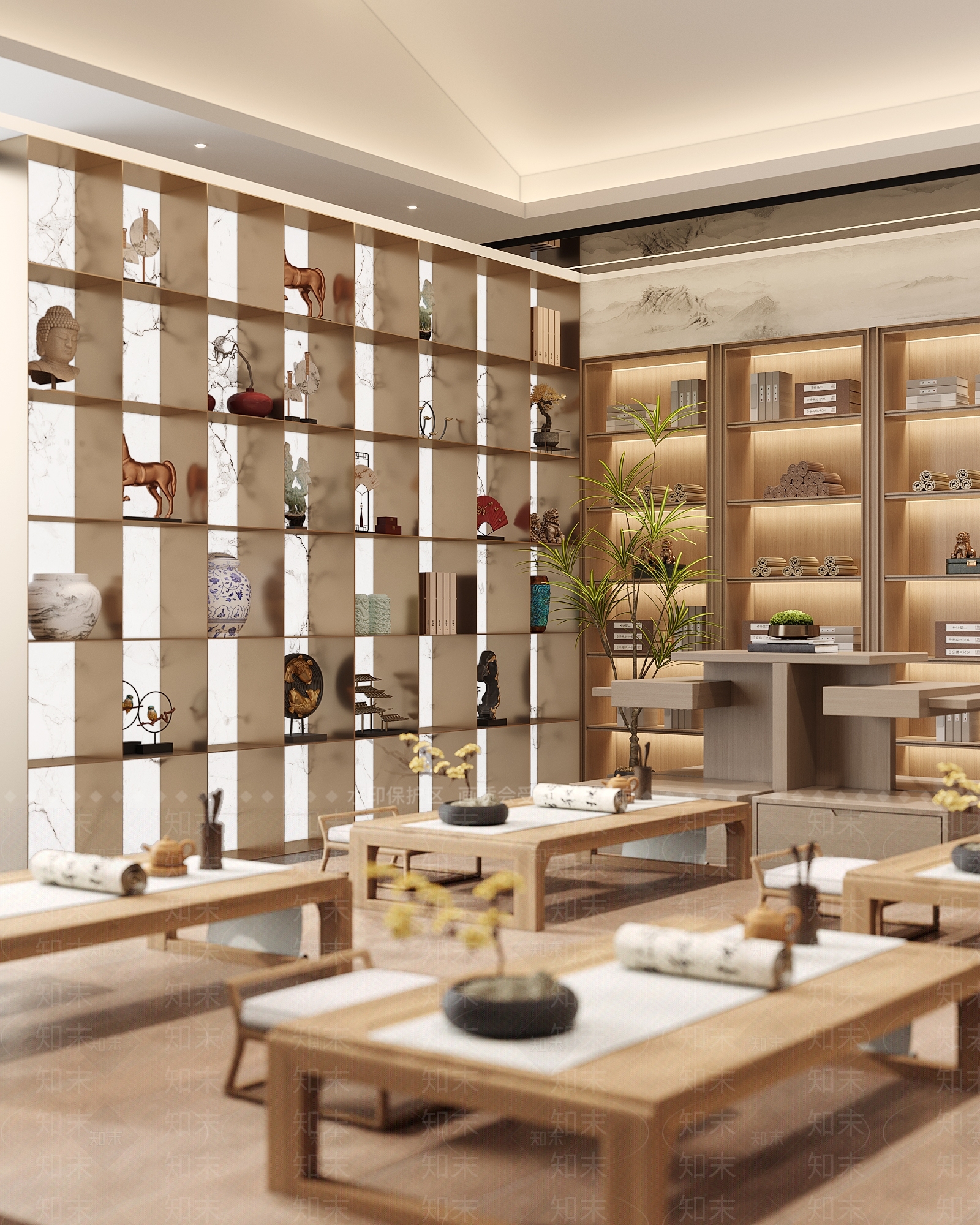 新中式中式其他商业空间3D模型下载【ID:1169172923】
