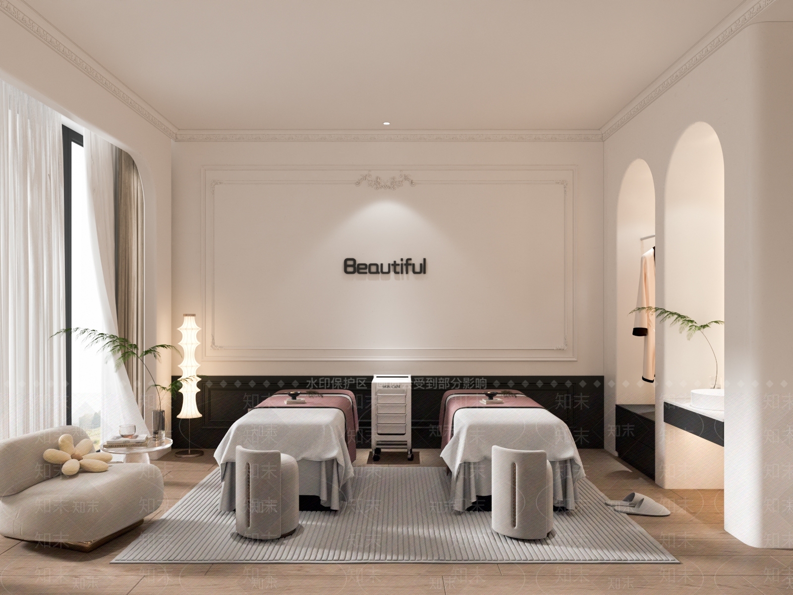 现代法式美容院3D模型下载【ID:1169173682】