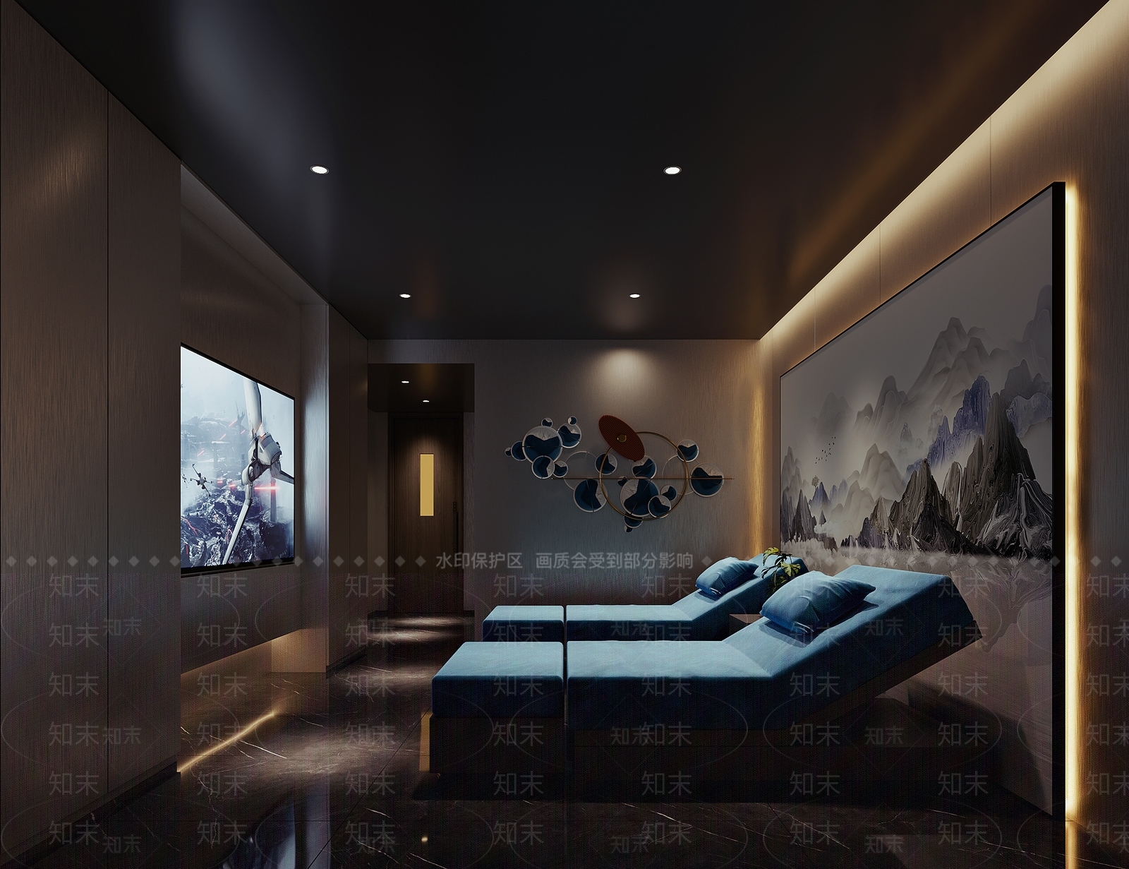 新中式足浴店3D模型下载【ID:1169185026】