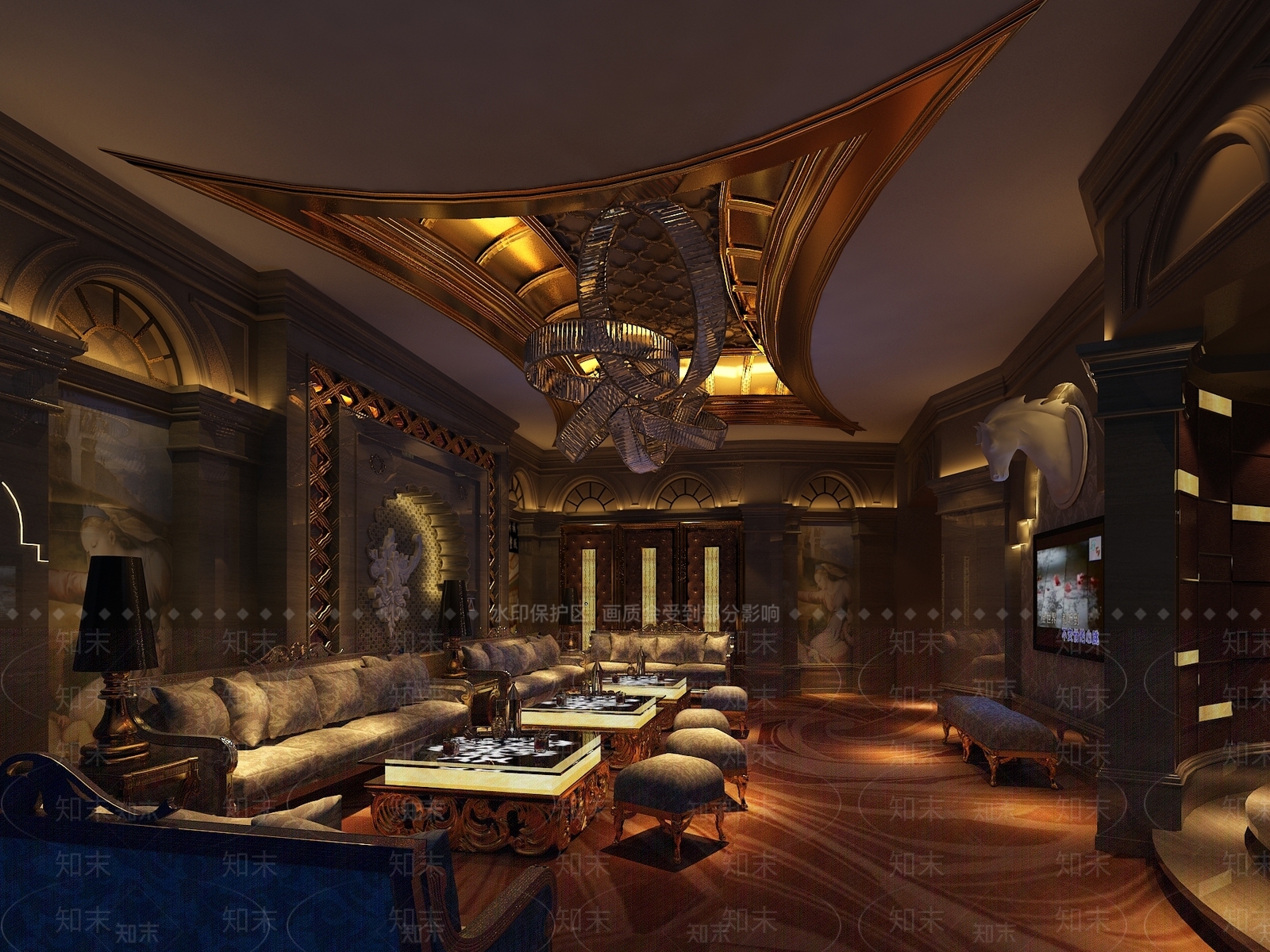 欧式KTV3D模型下载【ID:1169188212】
