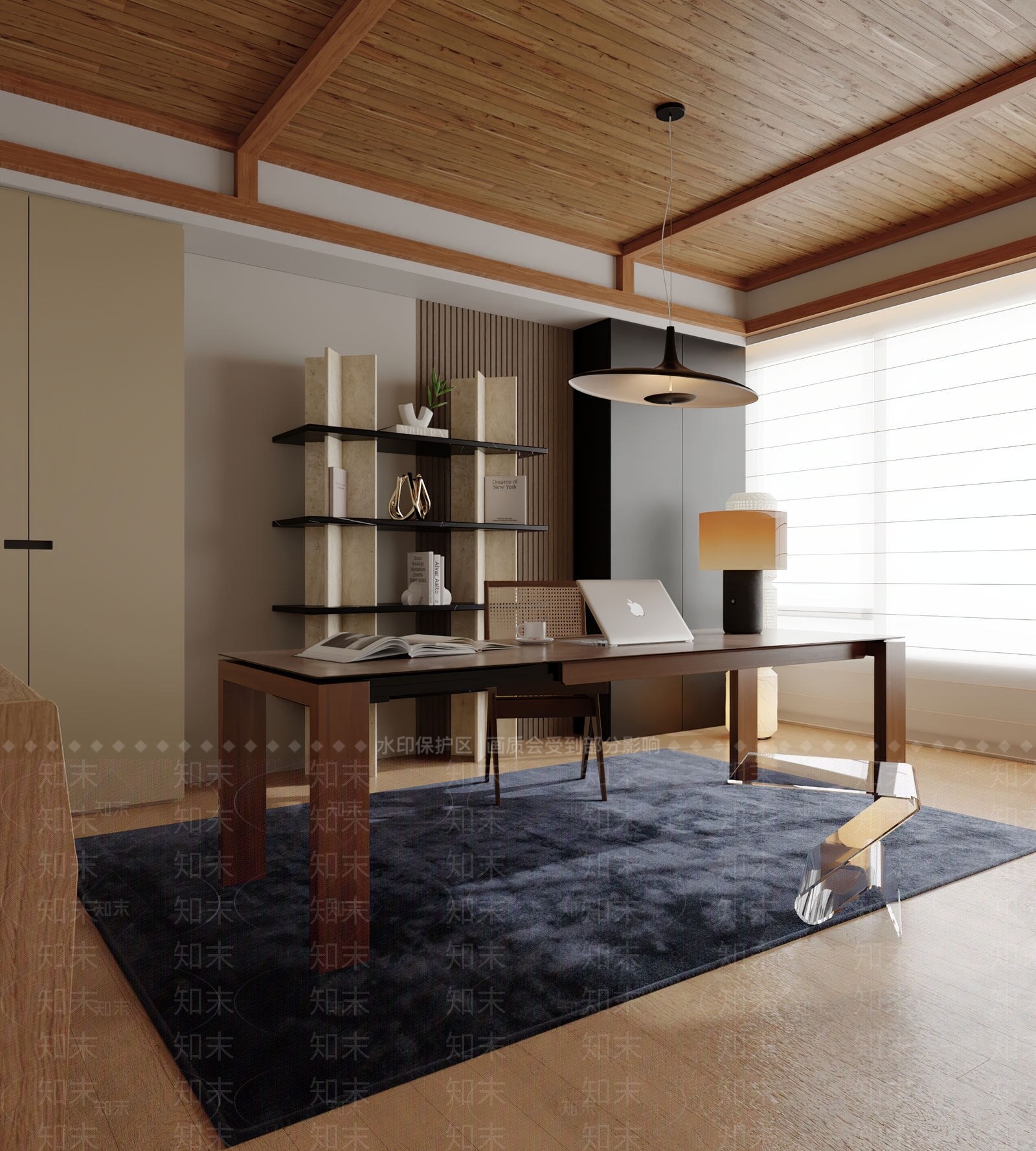 现代书房3D模型下载【ID:1169192046】