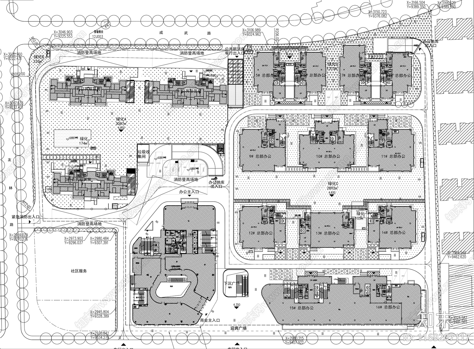 现代住宅楼建筑cad施工图下载【ID:1169207117】