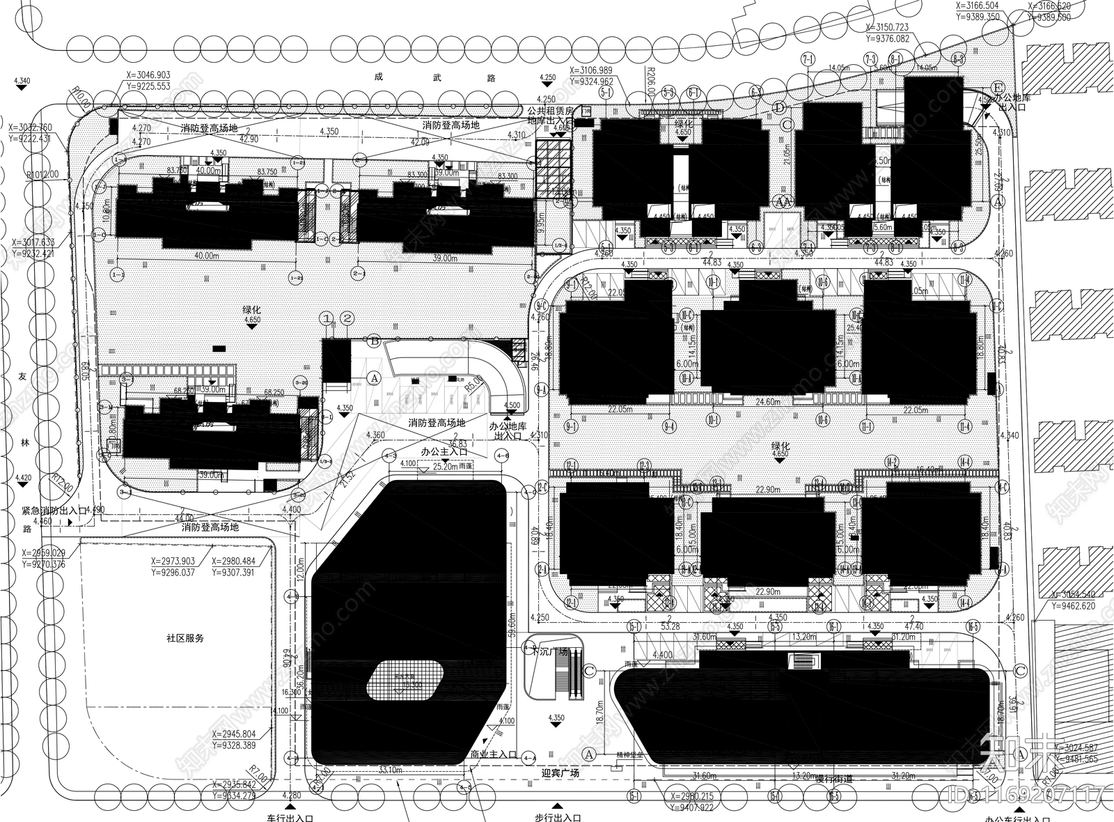 现代住宅楼建筑cad施工图下载【ID:1169207117】