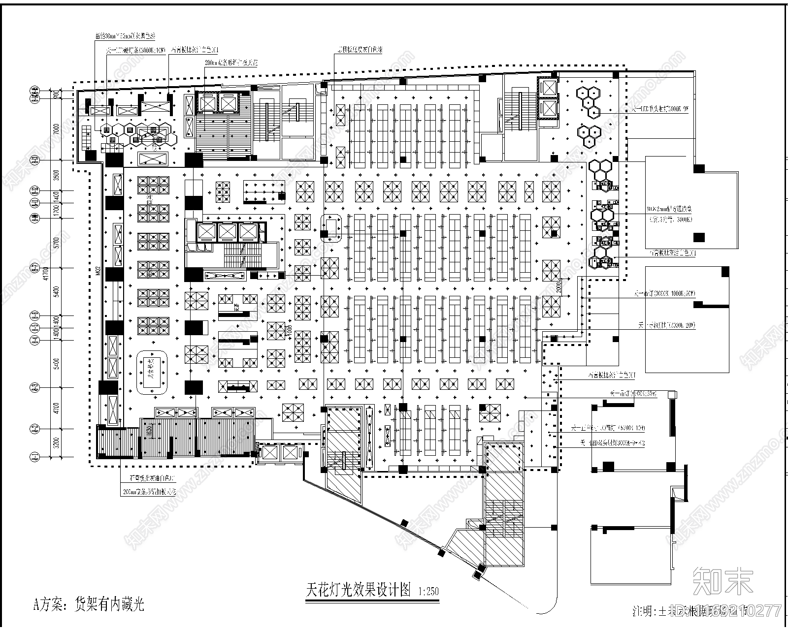 现代超市cad施工图下载【ID:1169210277】