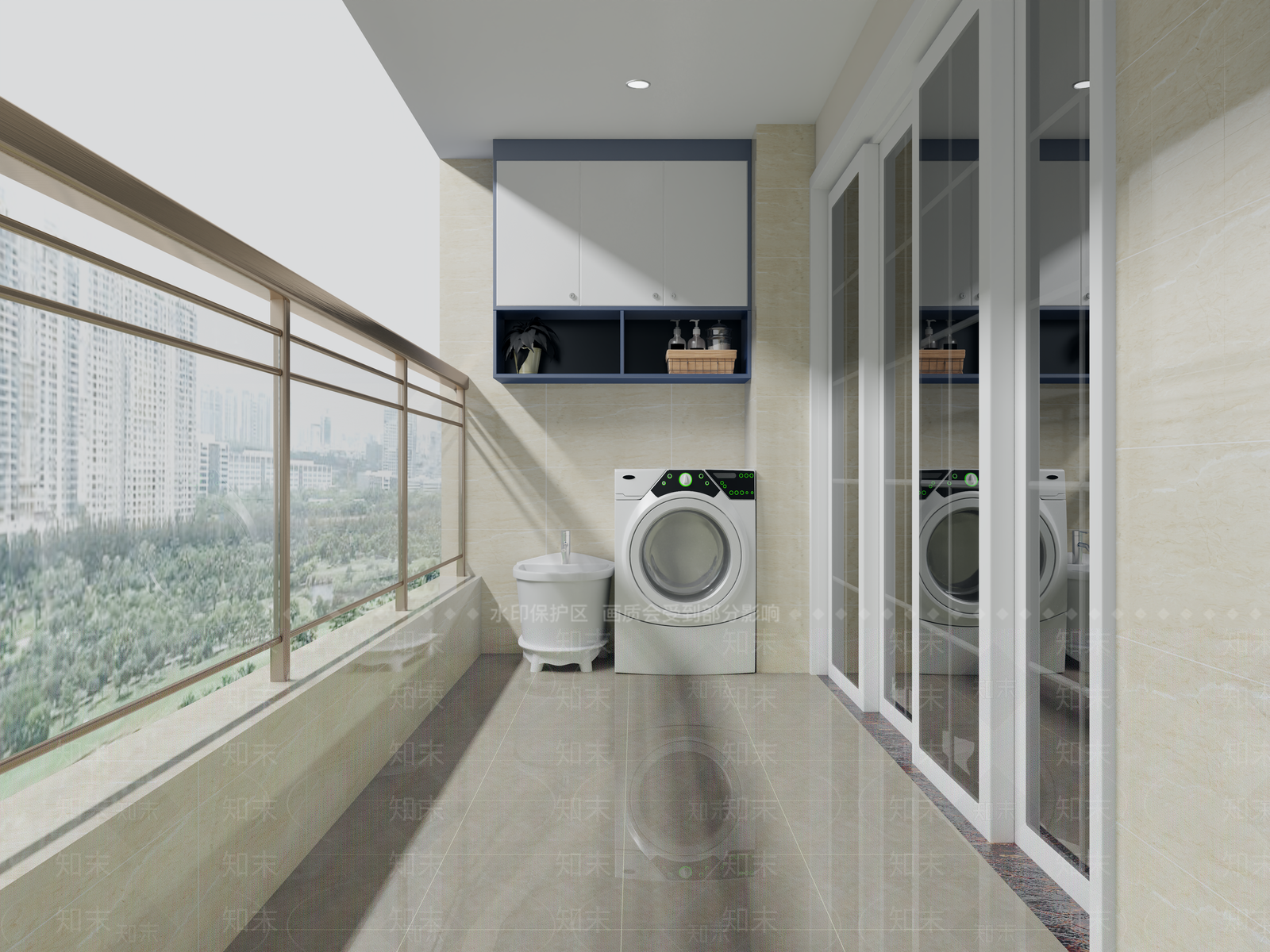 现代阳台3D模型下载【ID:1169214091】