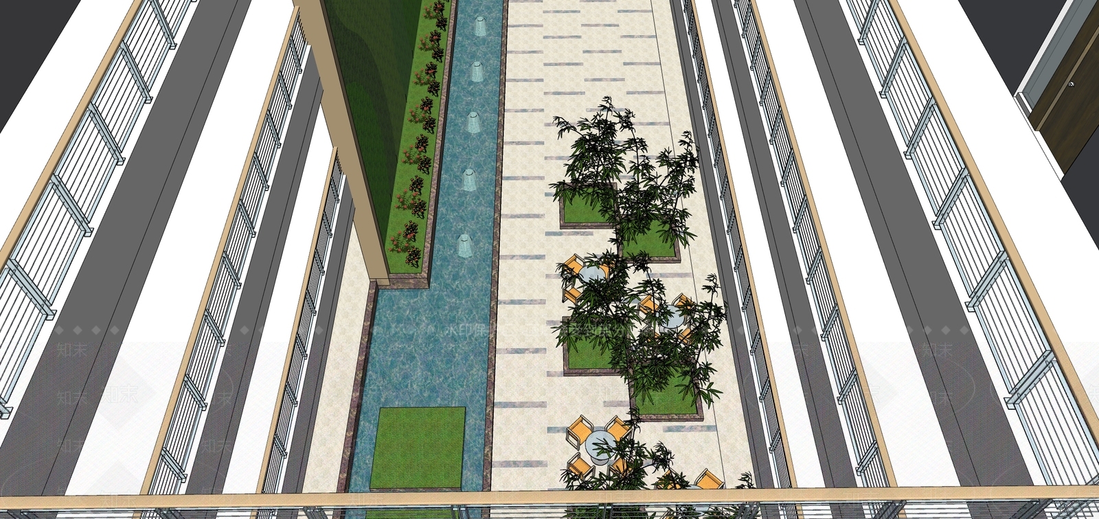 现代办公大堂SU模型下载【ID:1169212552】