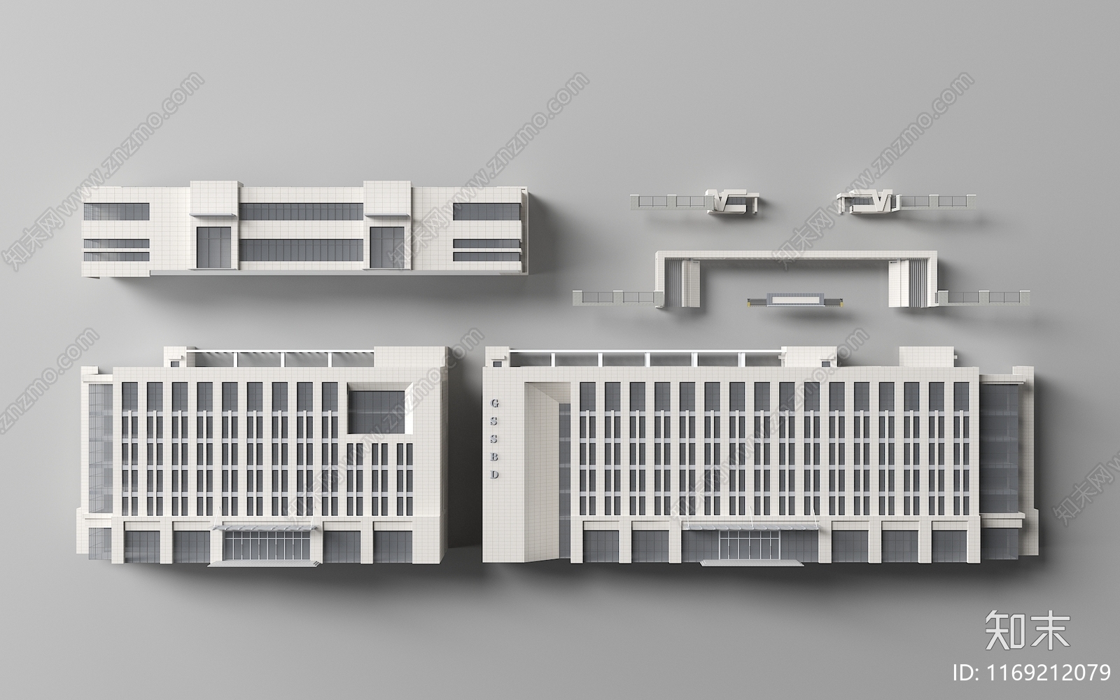 现代办公楼3D模型下载【ID:1169212079】