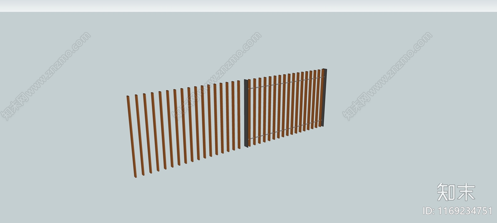 现代围栏护栏SU模型下载【ID:1169234751】