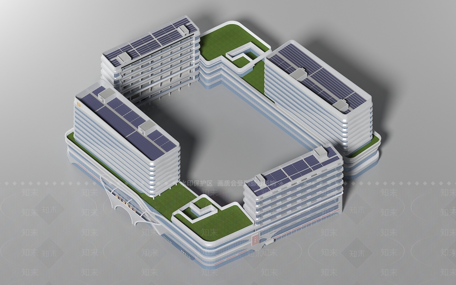 现代医院建筑SU模型下载【ID:1169252347】