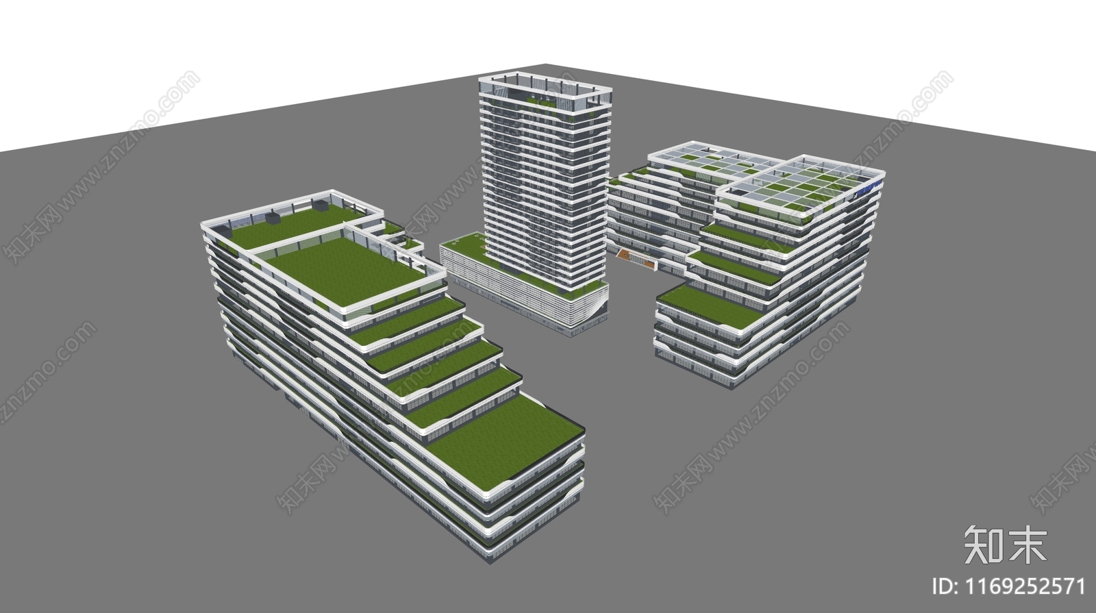现代办公楼SU模型下载【ID:1169252571】