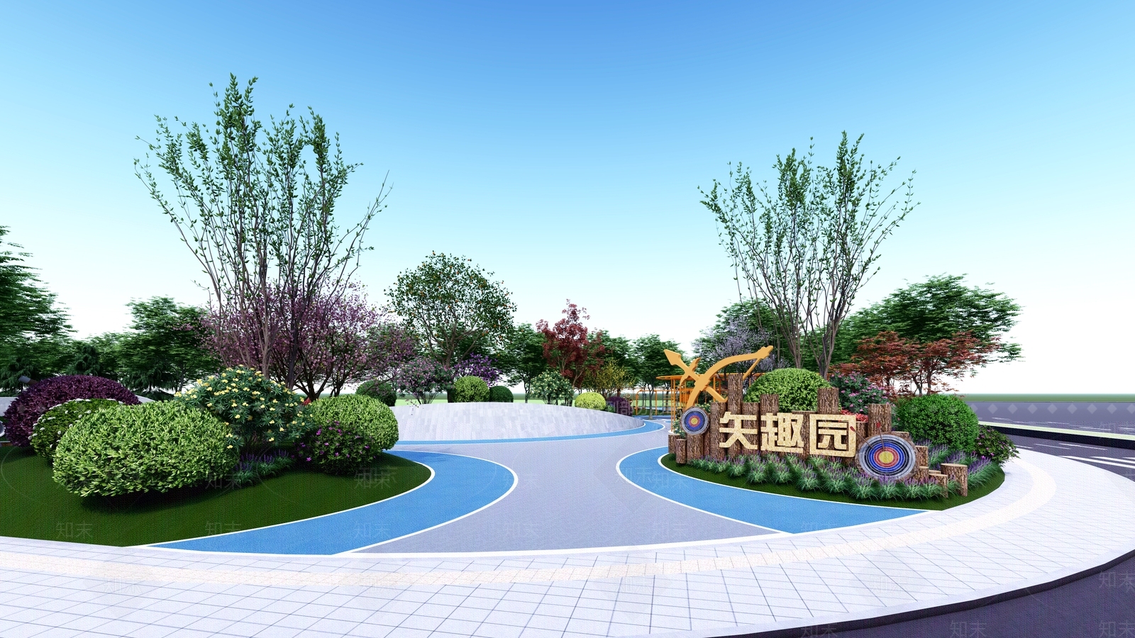 现代口袋公园SU模型下载【ID:1169364246】