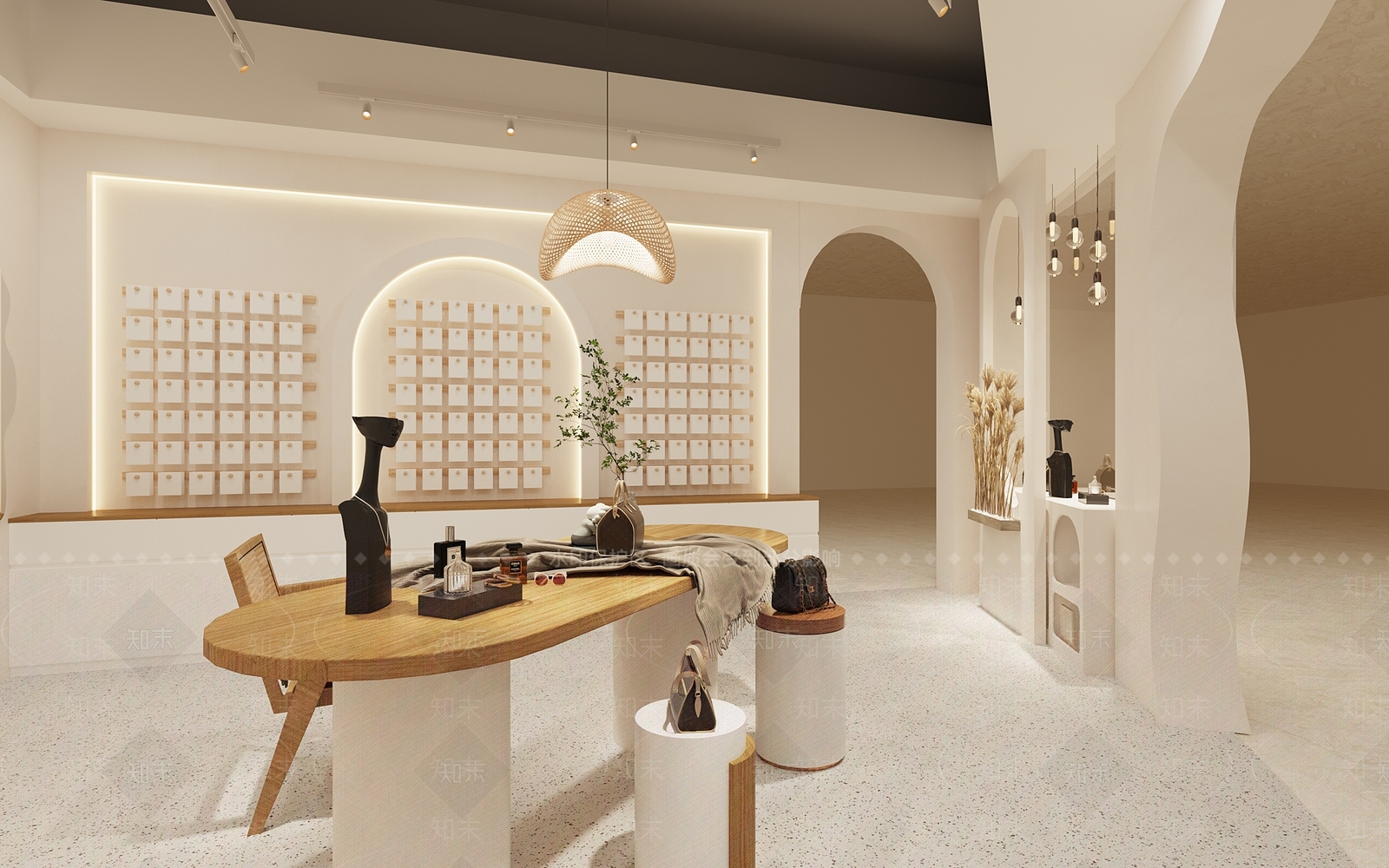 现代奶油商场3D模型下载【ID:1169265096】